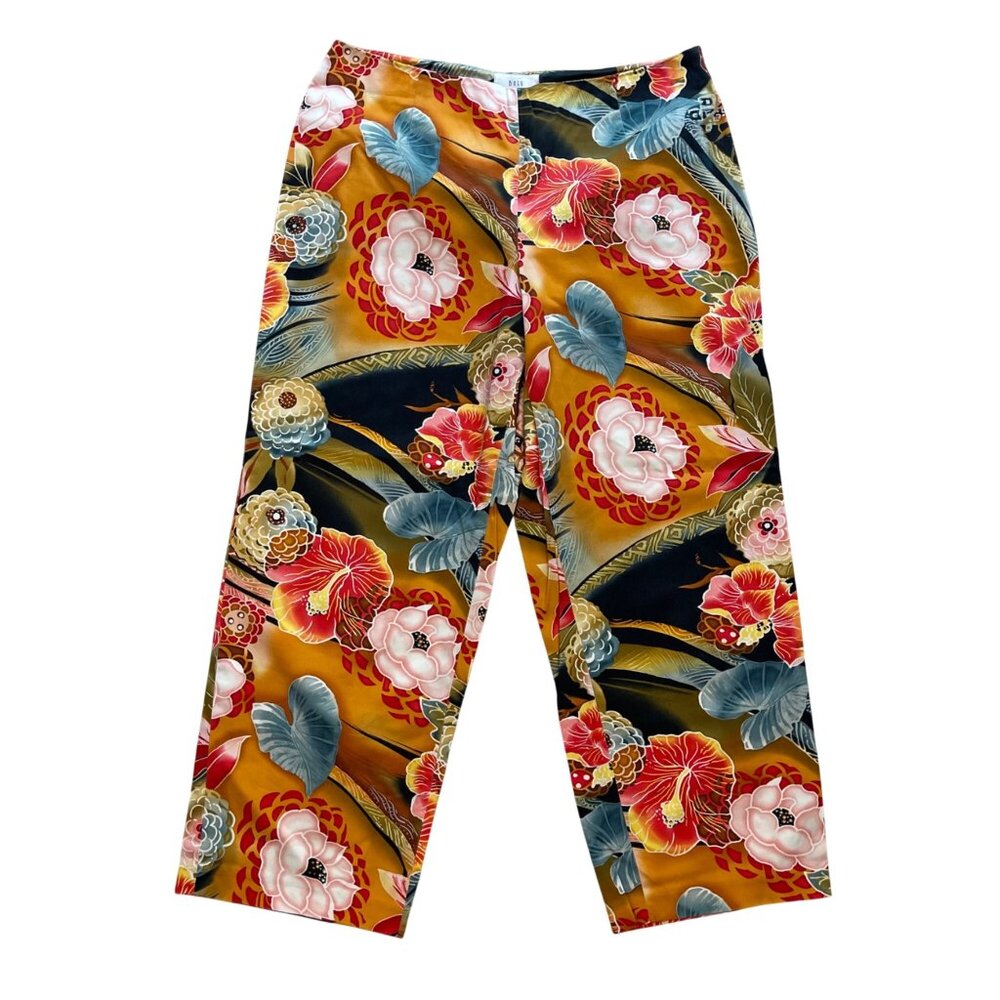 Vintage Betu Sport Capri Dress Pants Women's Size 8 Floral Cotton‎ Resort Wear
